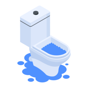 overflowing toilet