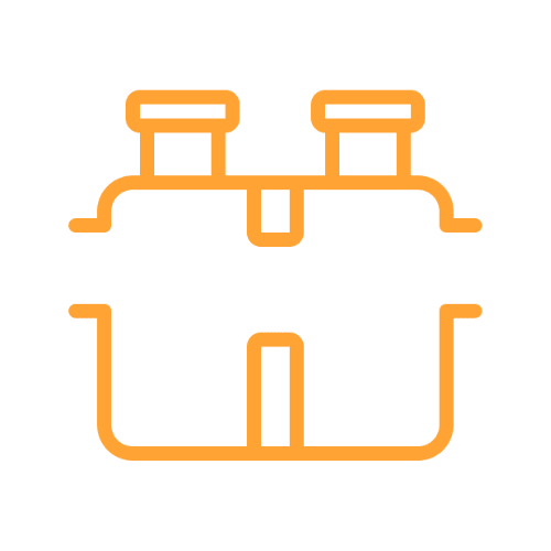 Pipe connection icon for sewer services
