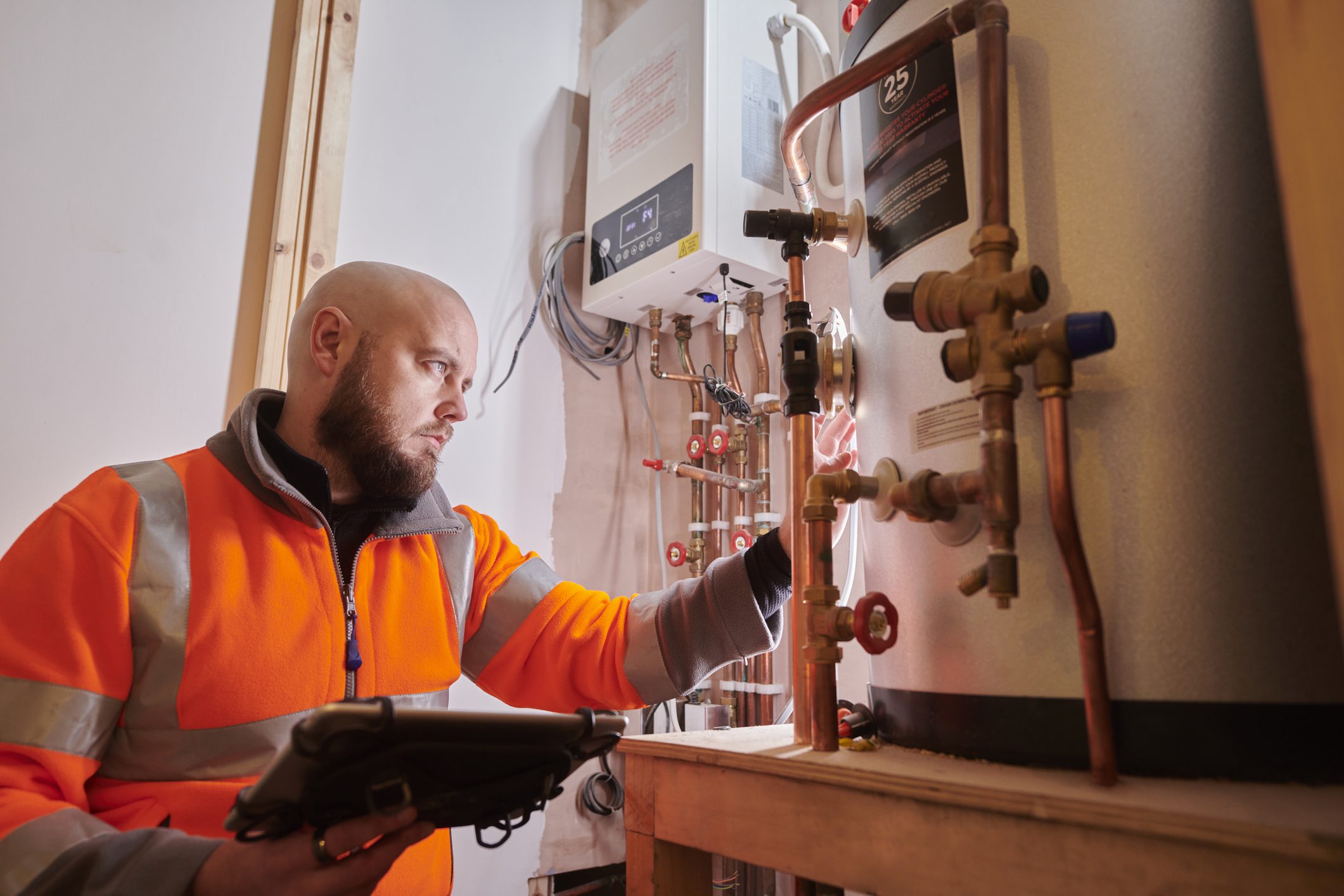 plumber installing system