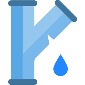 Hidden water leak detection icon