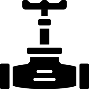 Pipe valve lever control icon