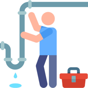 Licensed plumber technician icon