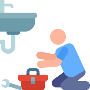Certified plumber repair icon