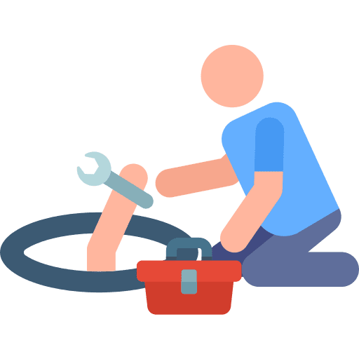Plumber with equipment illustration