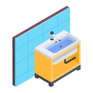 Kitchen sink plumbing repair icon