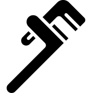 Plumbing repair tools and equipment icon