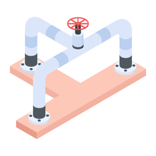 Water supply pipe system illustration
