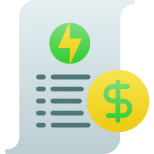 High energy bill warning icon
