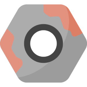 Rusty pipe corrosion warning icon
