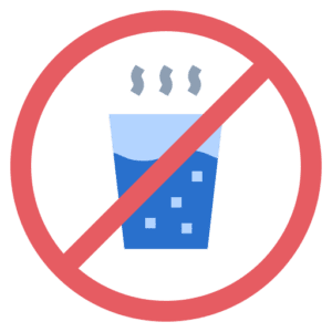 No hot water warning icon
